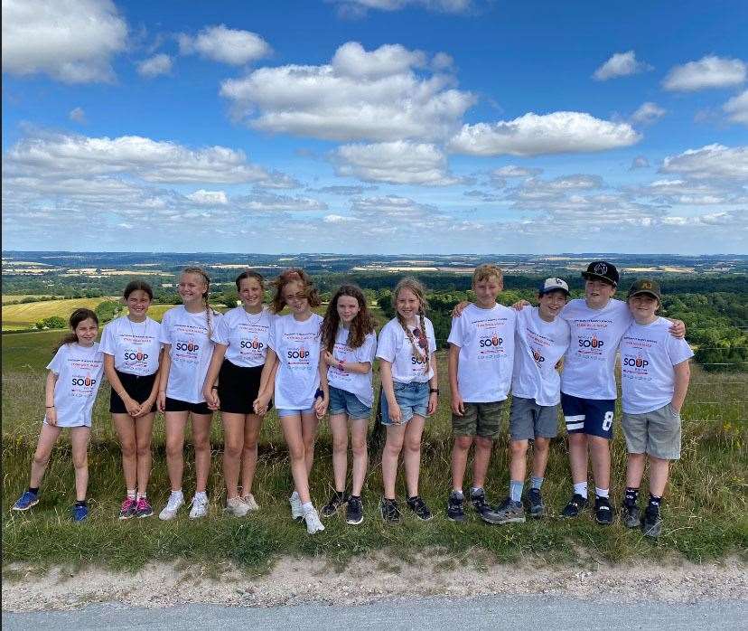 Pupils from Kintbury St Mary's Primary School took on the wild walk for charity