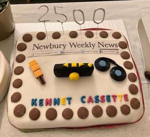 The celebratory cake made by a volunteer at the group's celebrations on Friday, October 25