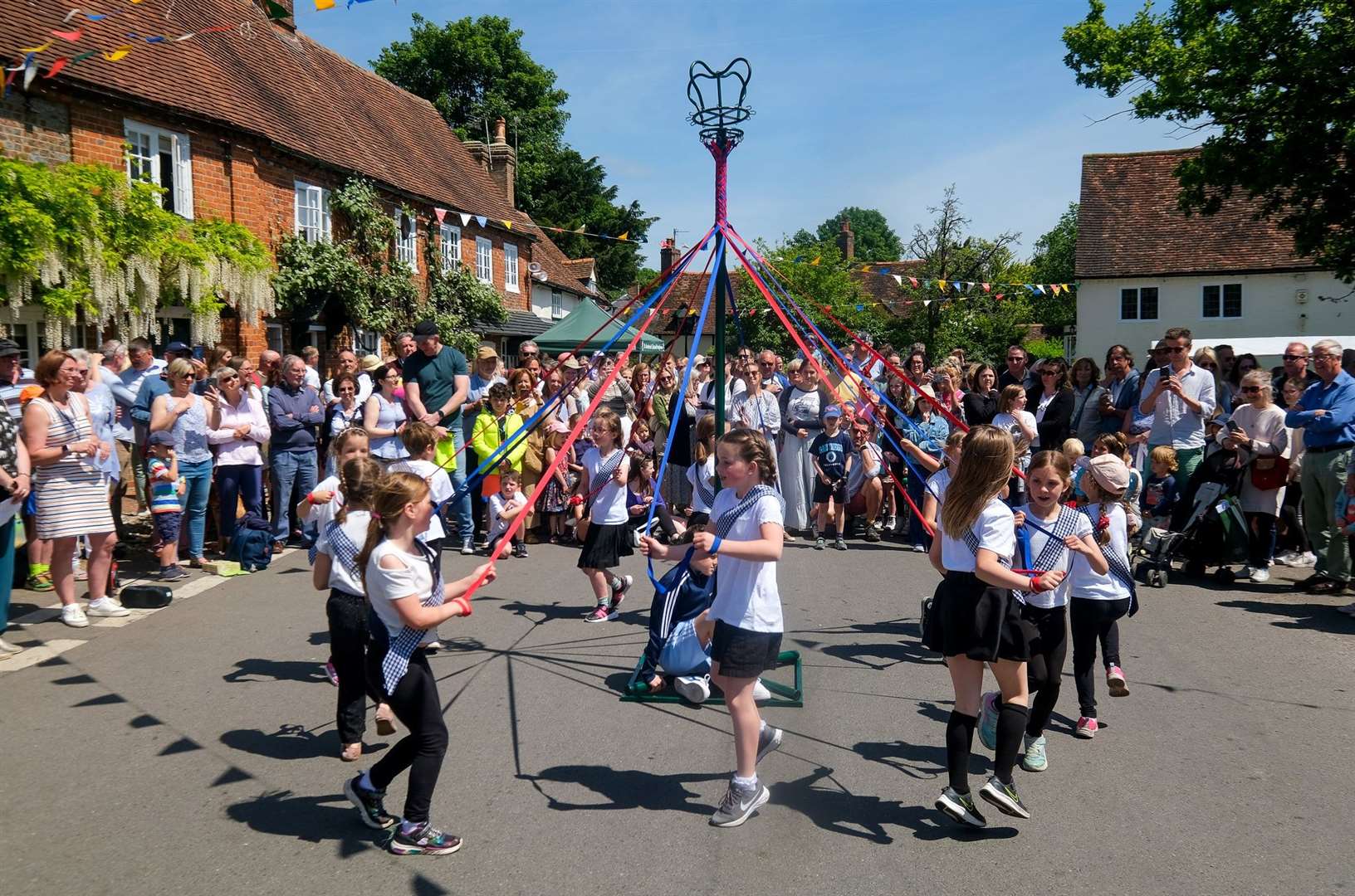 Dancing around the May Pole