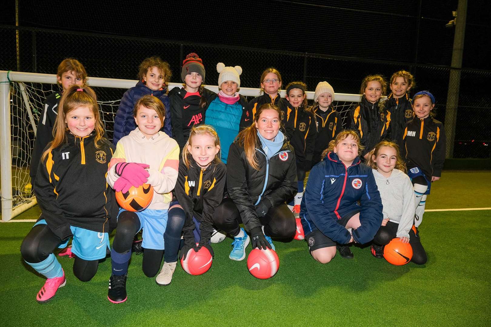 Watford player and Reading coach Georgia Clifford at Thatcham Tornadoes training
