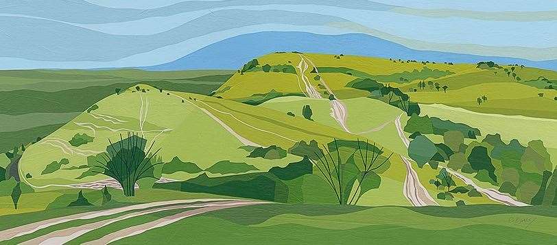 Swire 2022 Christine_Bass Ivinghoe Beacon from Steps Hill