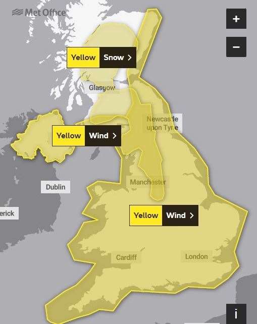 The weather warning covers much of the UK. (53523605)