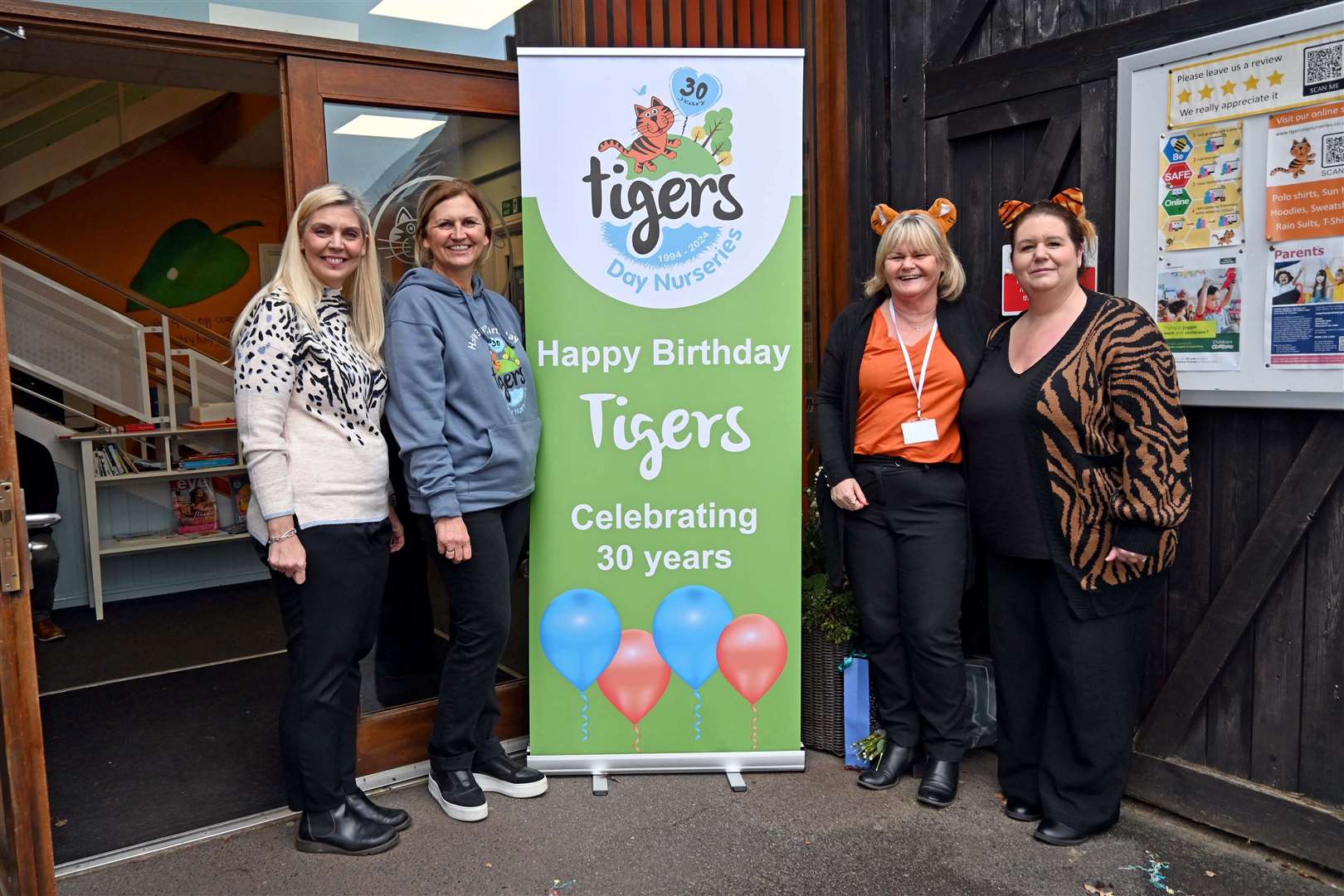 Staff celebrating 30 years of Tigers Day Nursery at their annual awards night in September