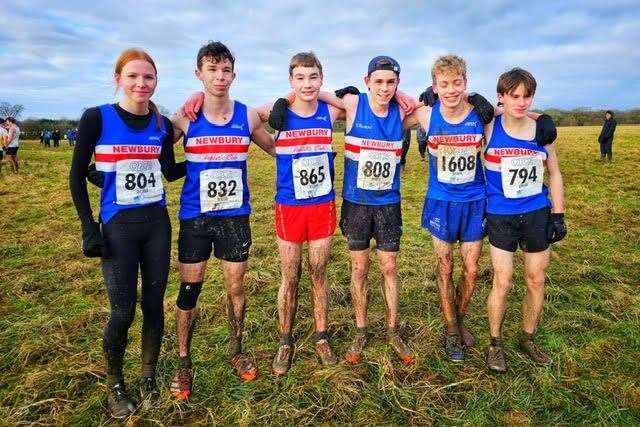 The under-15 and under-17 teams battled hard in the mud