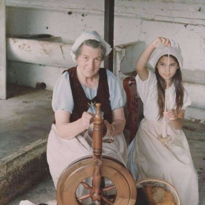 Ruth and Alison when she was a young girl at Littlecote House near Hungerford