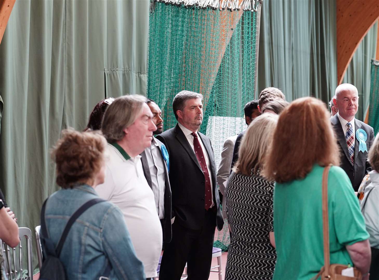 Conservative Simon Mahaffey (centre) lost his Bramley seat