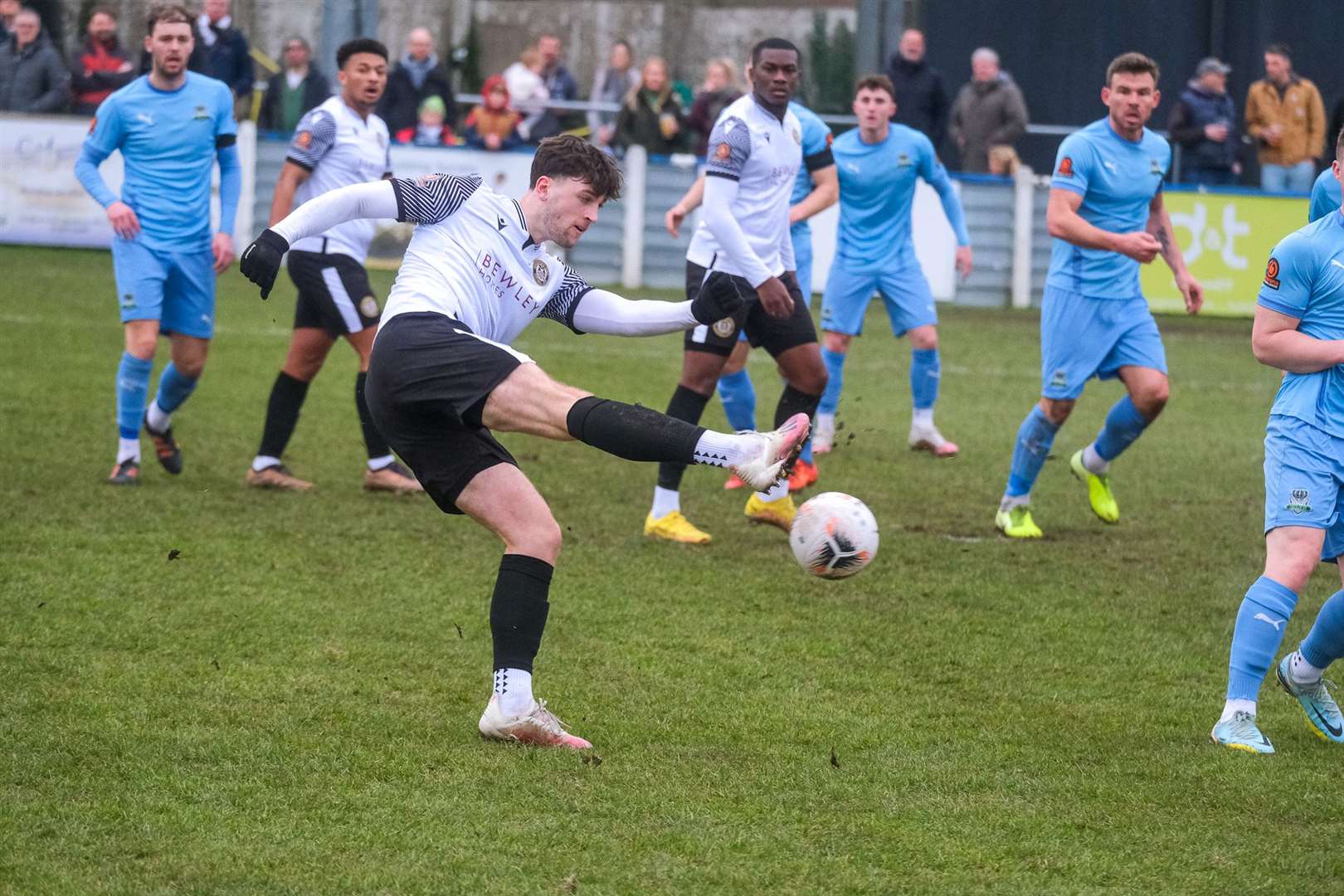Christie Ward strikes on the half-volley