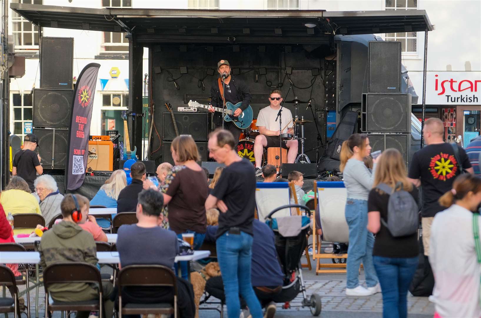 Crowds enjoying live music on the High Street at last year’s festival