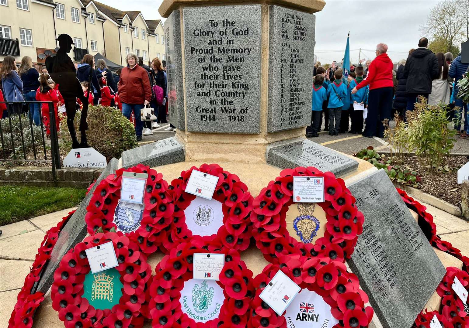 Wreaths laid at the War Memorial