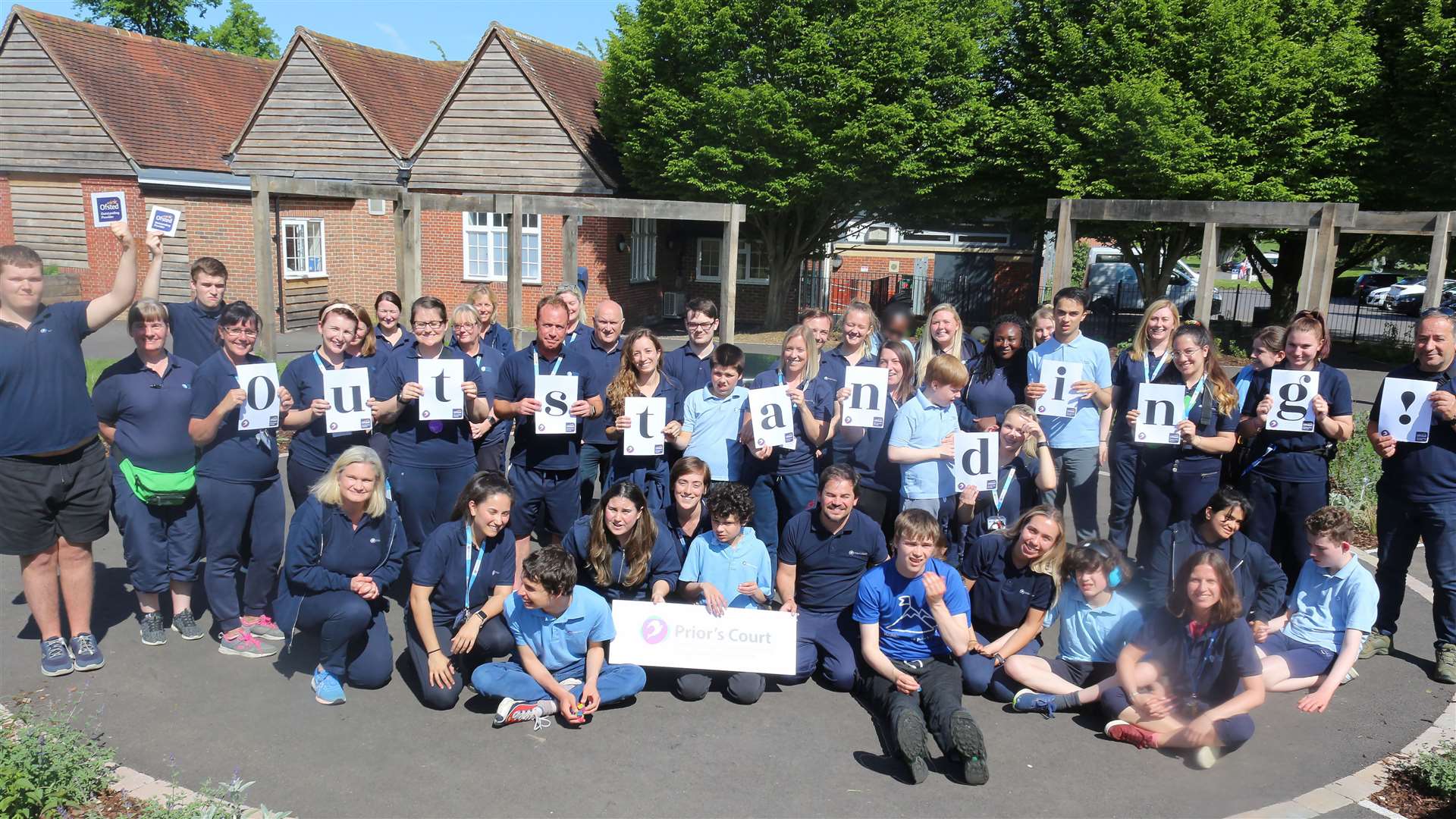 Prior's Court staff and young people celebrate the outstanding Ofsted rating received after a March inspection (56903328)