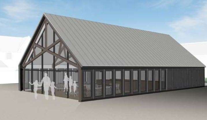 What the new café at Ewhurst Park could look like, credit: Haines Gadd Greaves