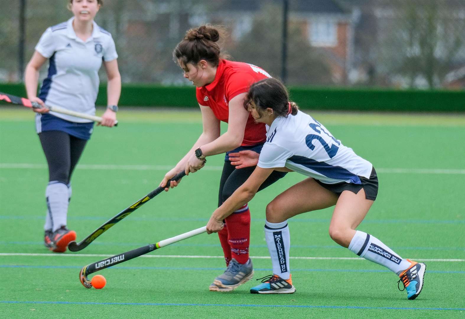 Lucy Gilbert shields the ball