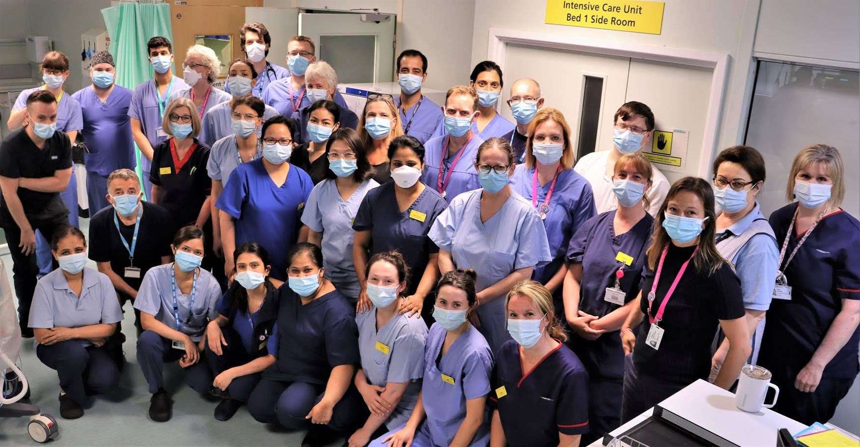 The ICU team at Royal Berkshire Hospital Picture: RBH