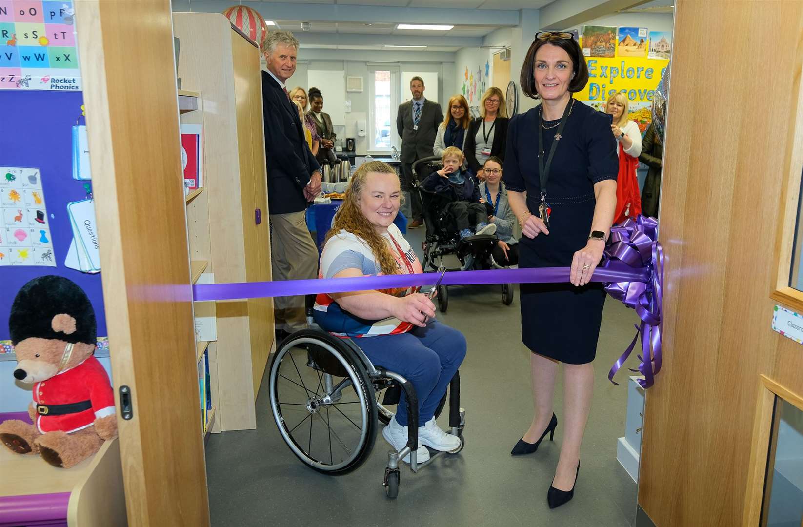 Louise Sugden opens the new Keevil unit at Speenhamland School.. (56299736)