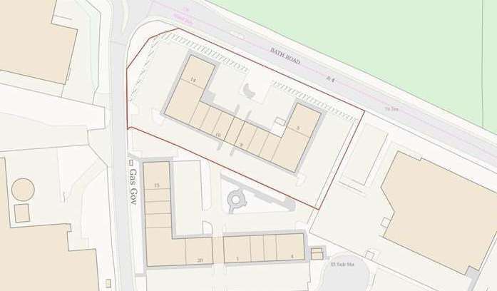 Site of the proposed demolition in Thatcham Business Village, near Bath Road