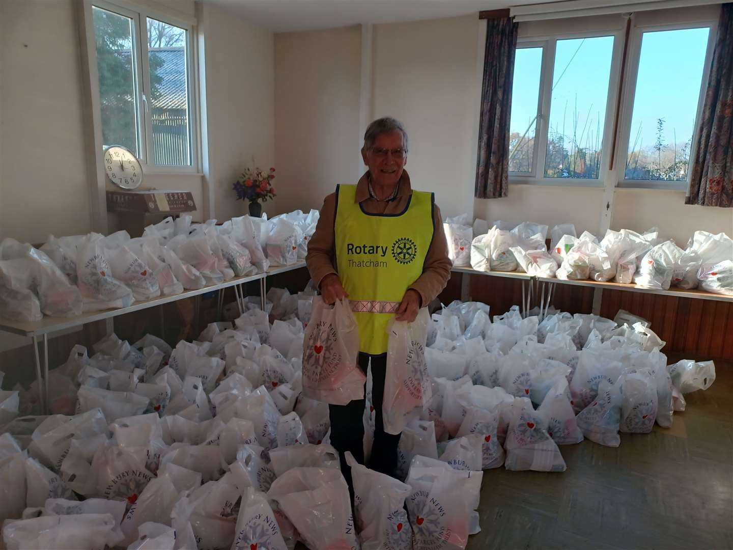 John Smart, Rotary Club member and organiser of the Thatcham distribution