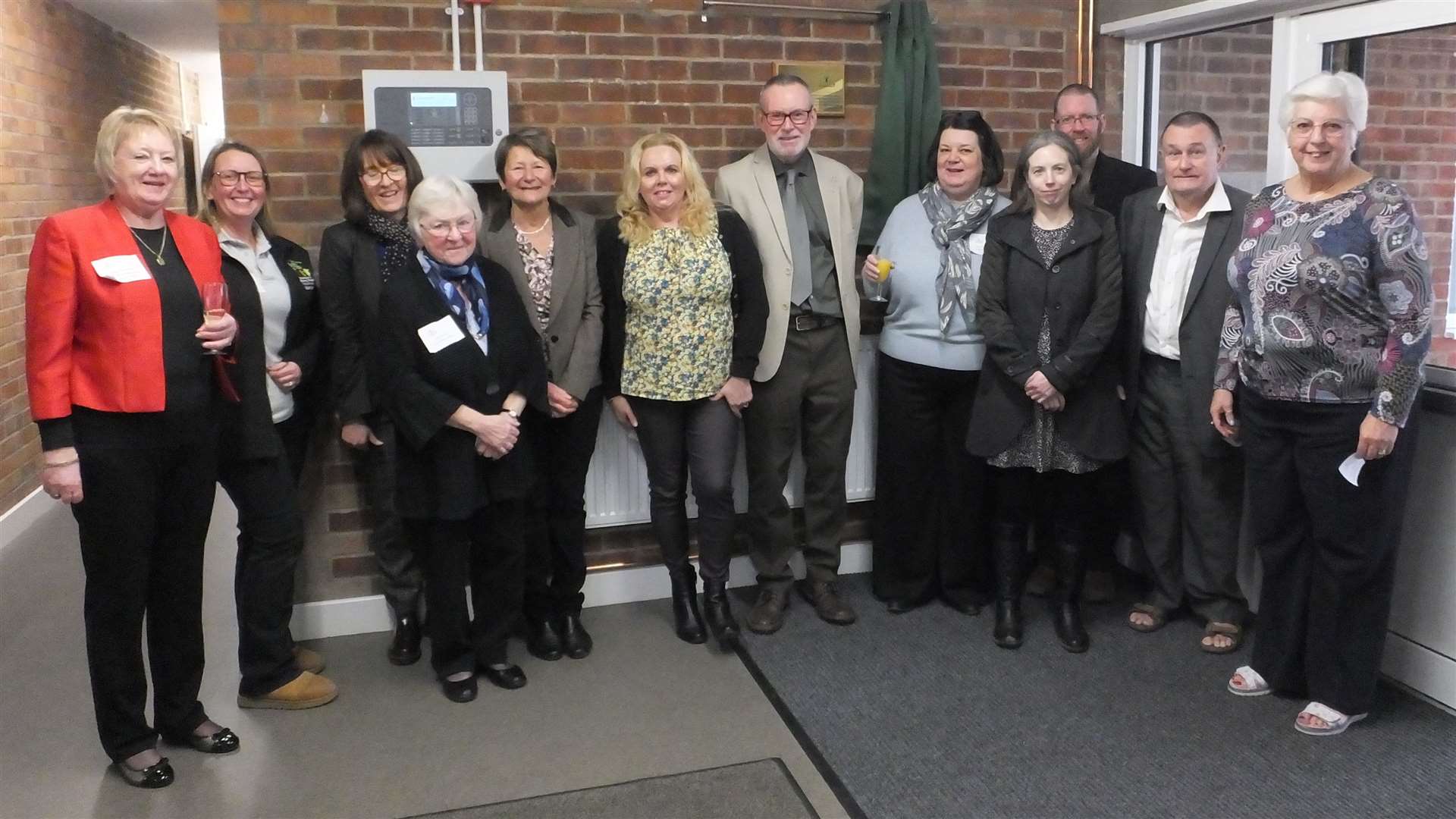 The Pamber Heath War Memorial Hall committee celebrates the re-opening