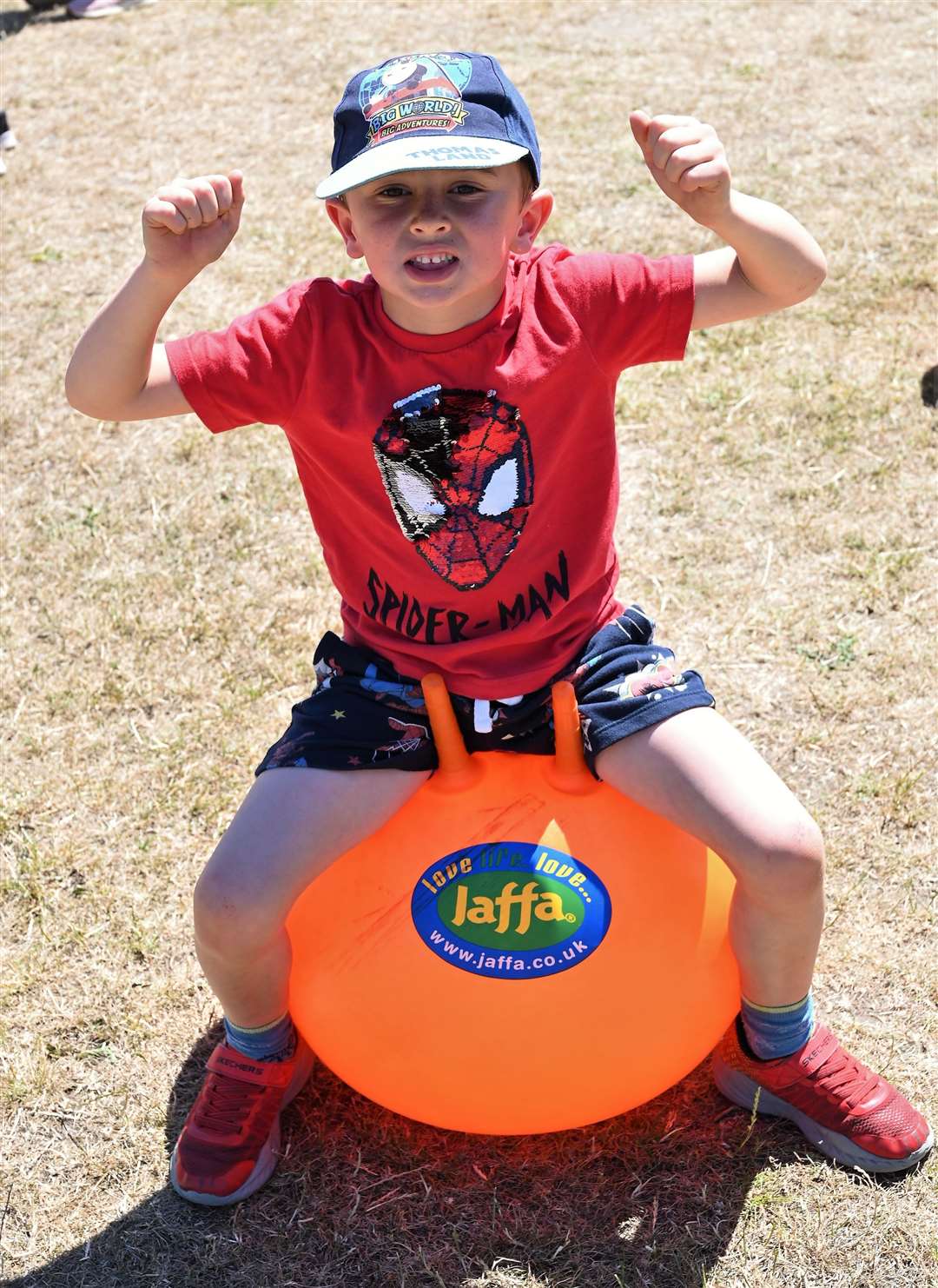 Harvey McAree (6) hopping around at the fete