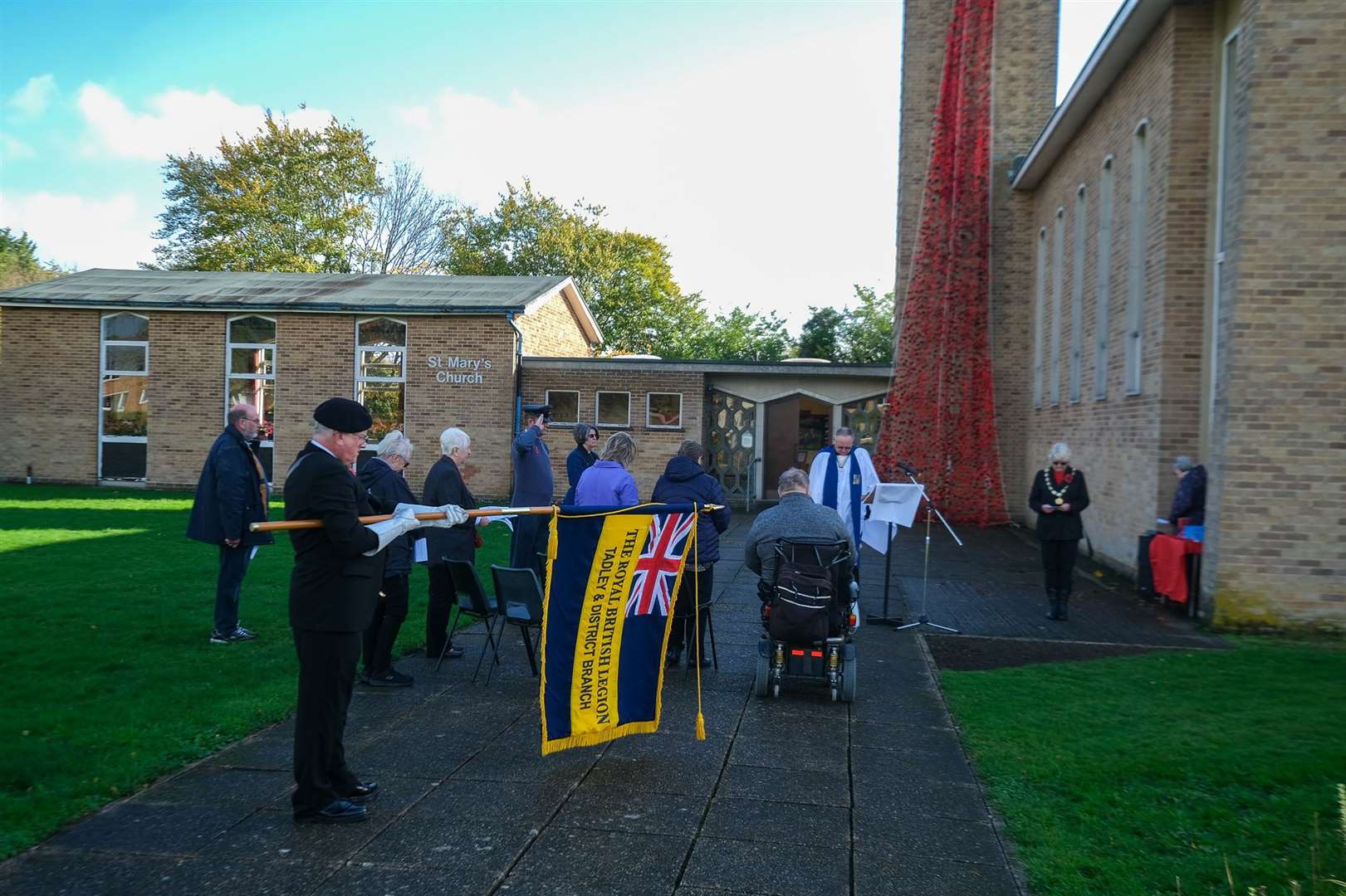 Some local residents and churchgoers attended the opening
