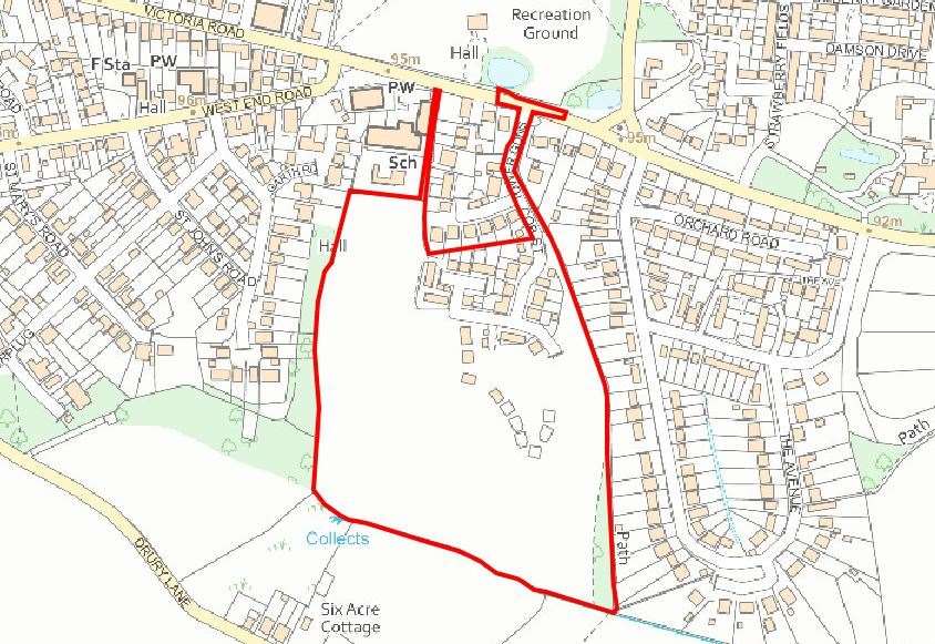 Site of the rejected housing estate at Mortimer Common