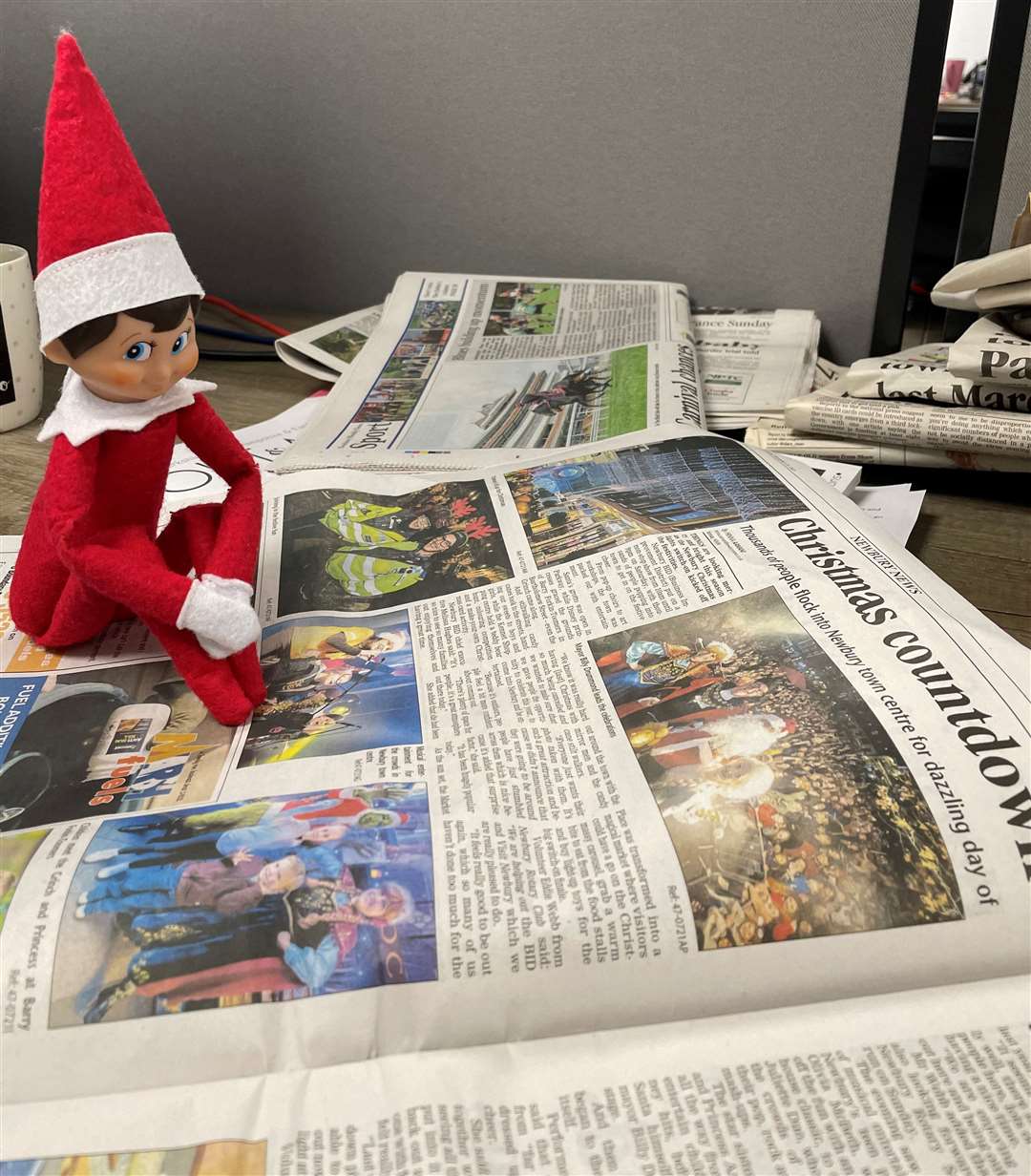 Elf catches up on Newbury lights switch-on