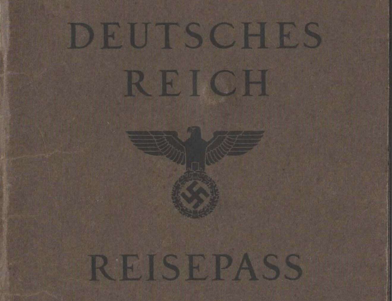Passport issued in Nazi Germany. Credit: Eric Rein