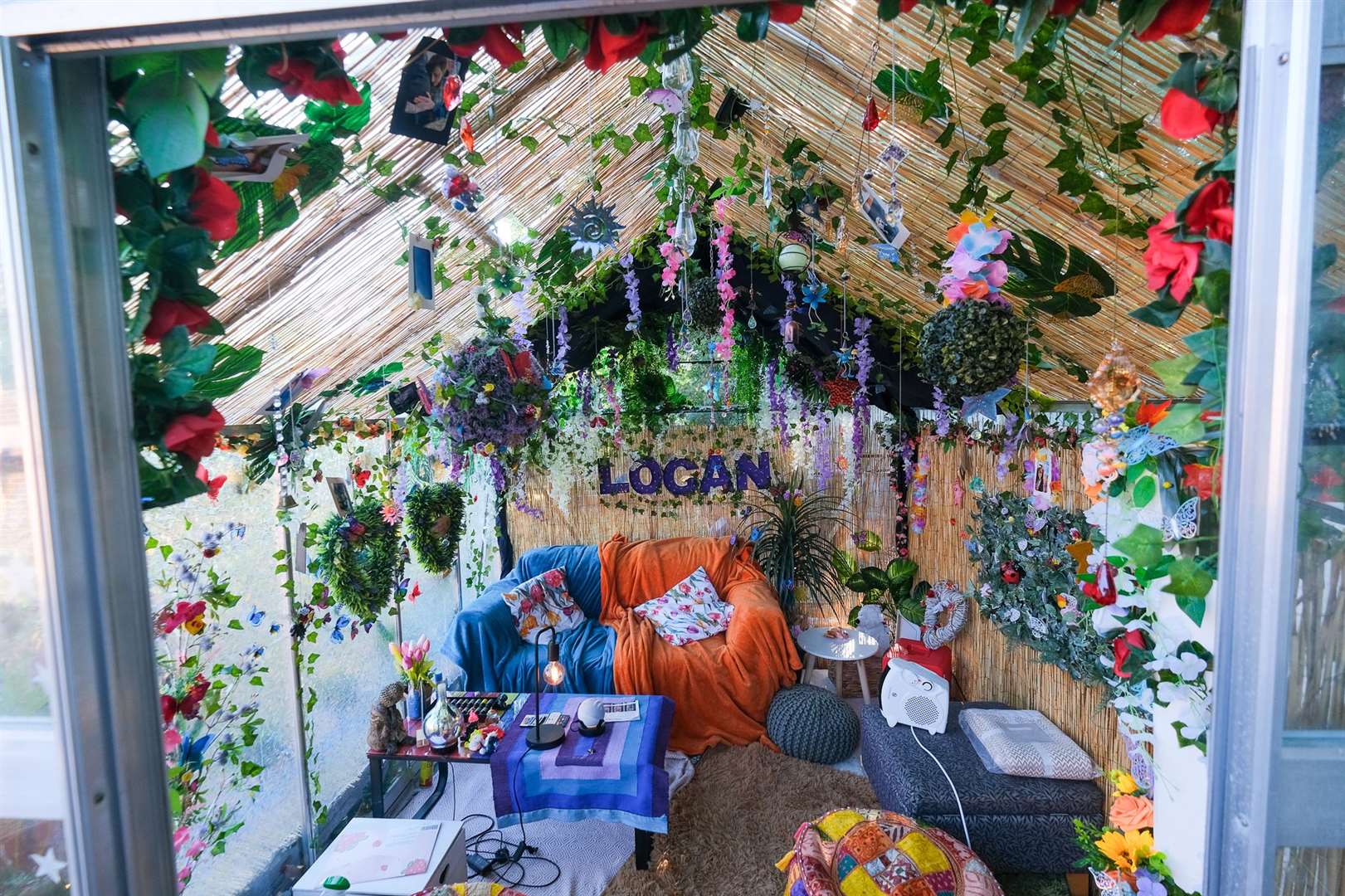 A greenhouse has been transformed into a sensory haven