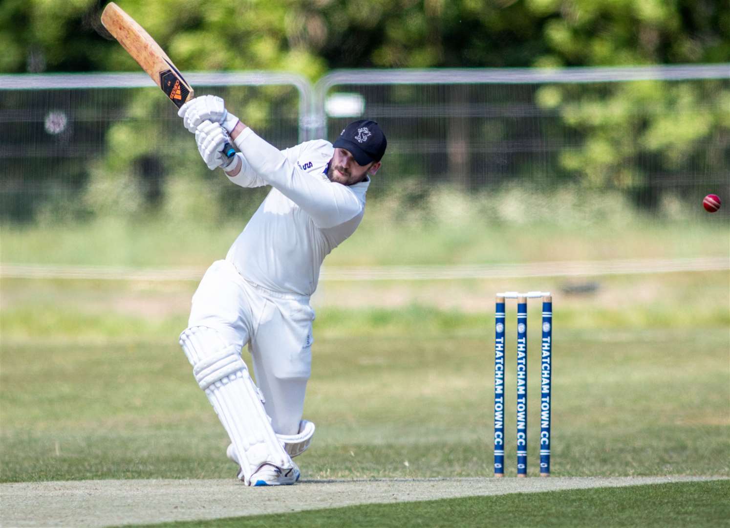 Thatcham vs Purley - Purley batsman Robbie Jeffrey