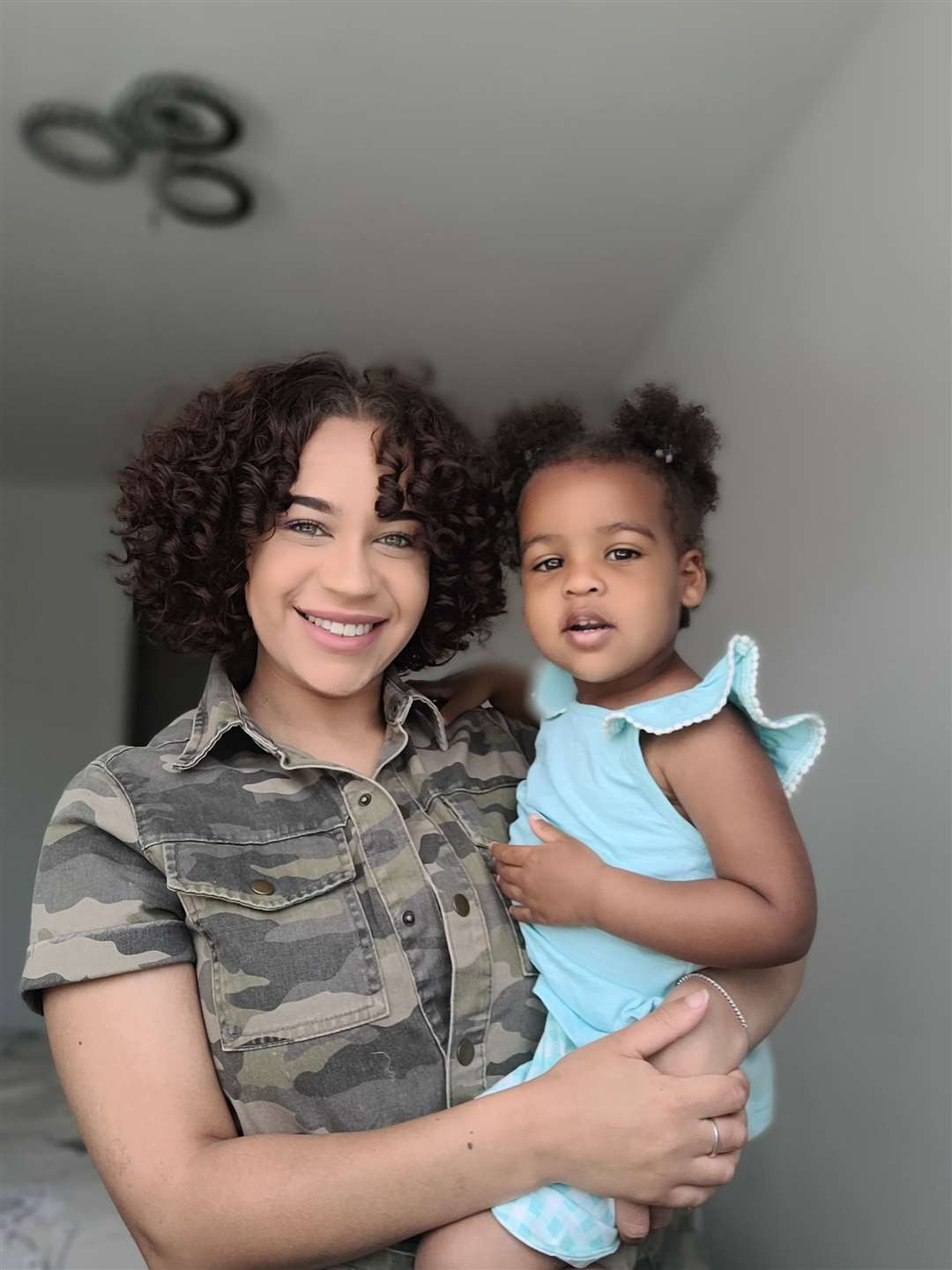 Melody Ofoe and her daughter Harmony Picture: @mellyscurls