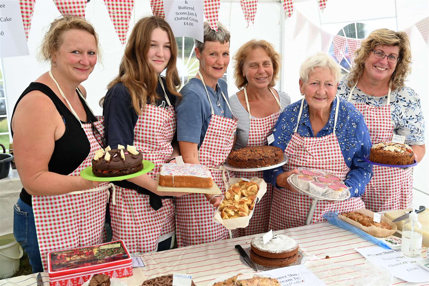 Cake stall volunteers