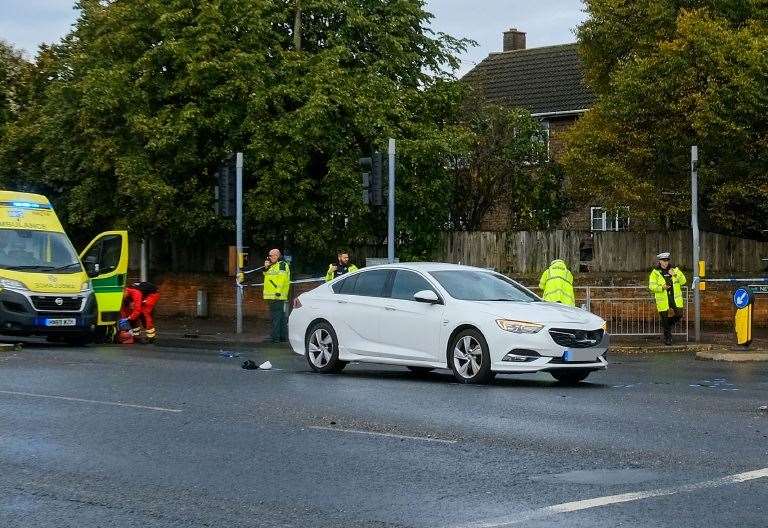 Car crash on A4 in Newbury