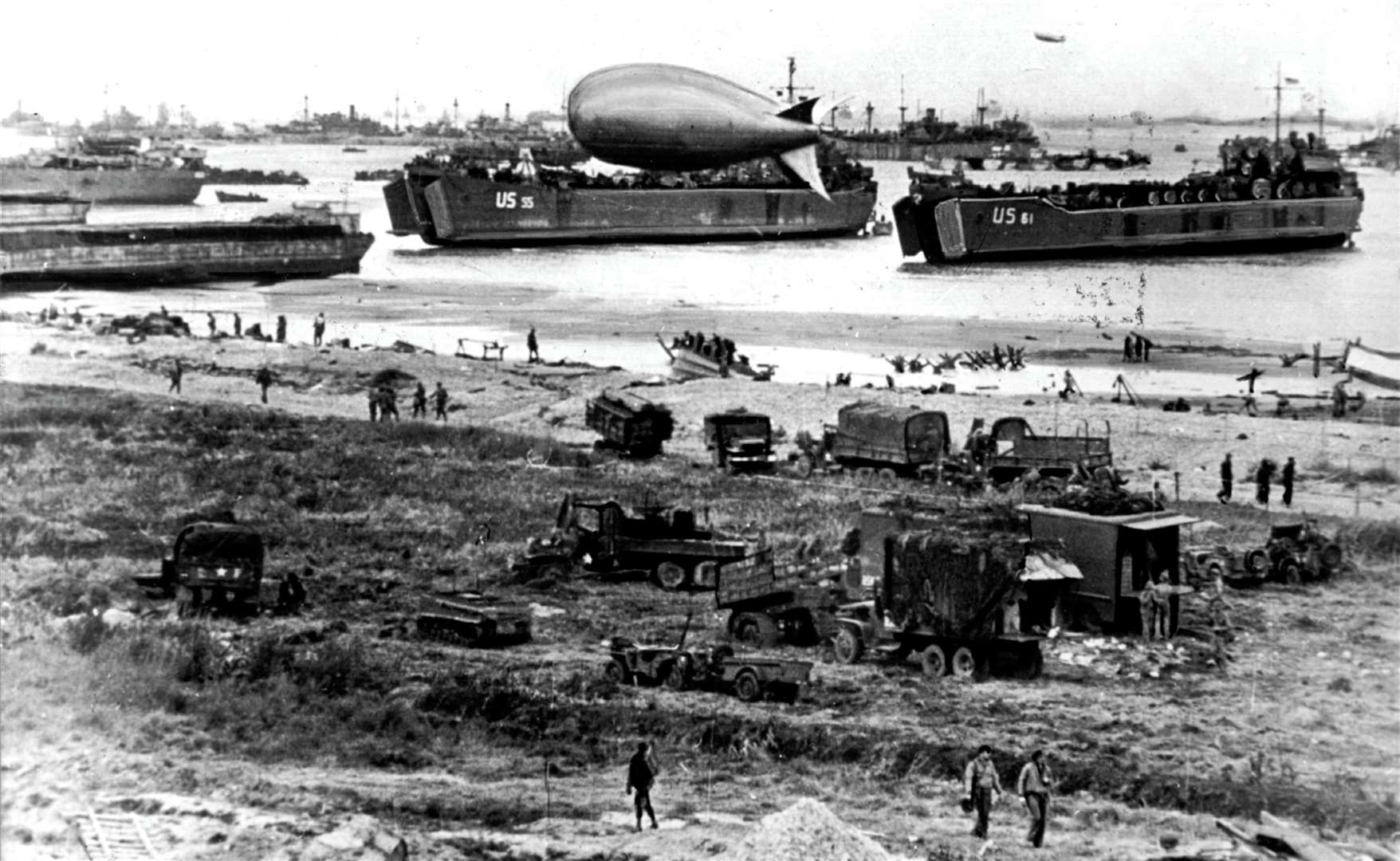 A view of the Allied invasion of Normandy on June 6, 1944. Credit: PA Photos / DPA, UK Use Only
