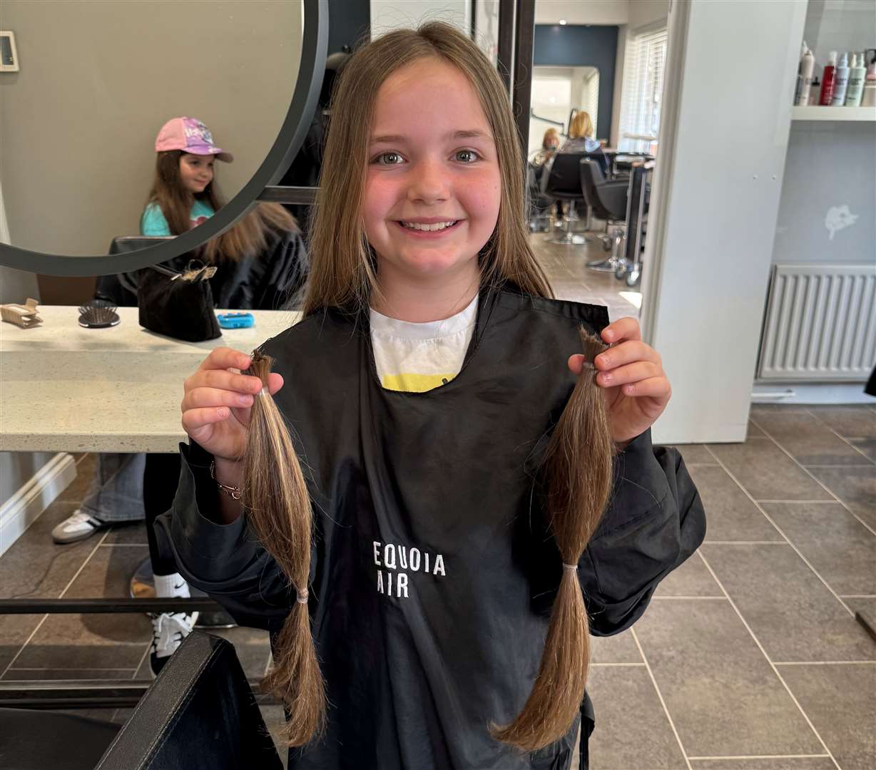 Ten-year-old Emily before getting her hair cut