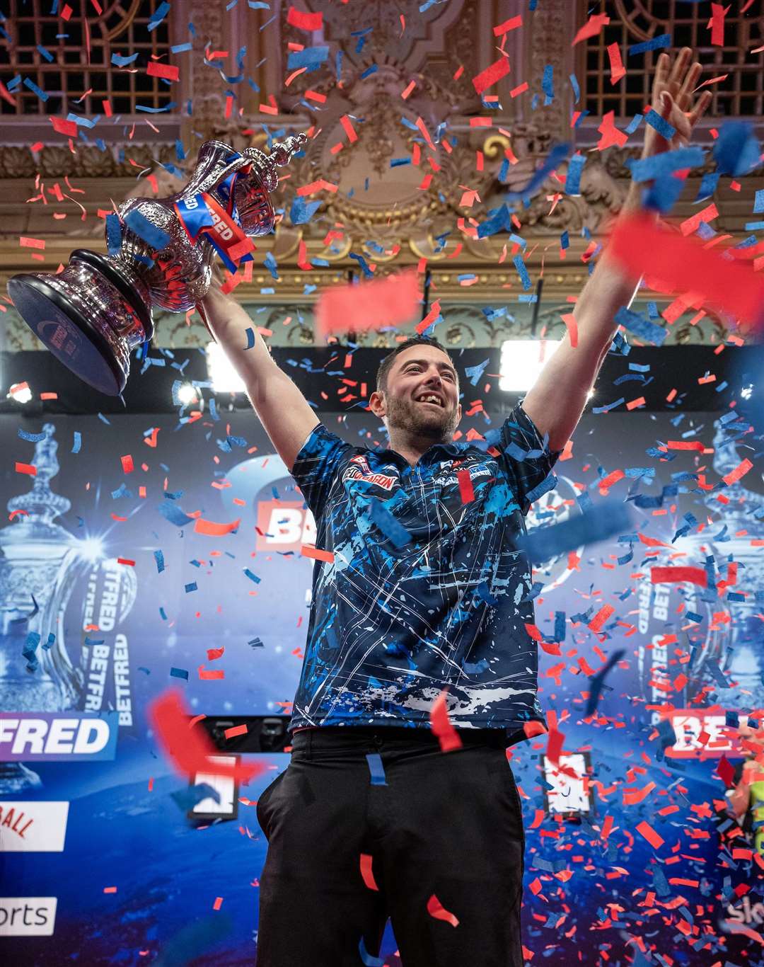 Luke Humphries won the 2024 Betfred World Matchplay in Blackpool - Photo: Mark Robinson/PDC