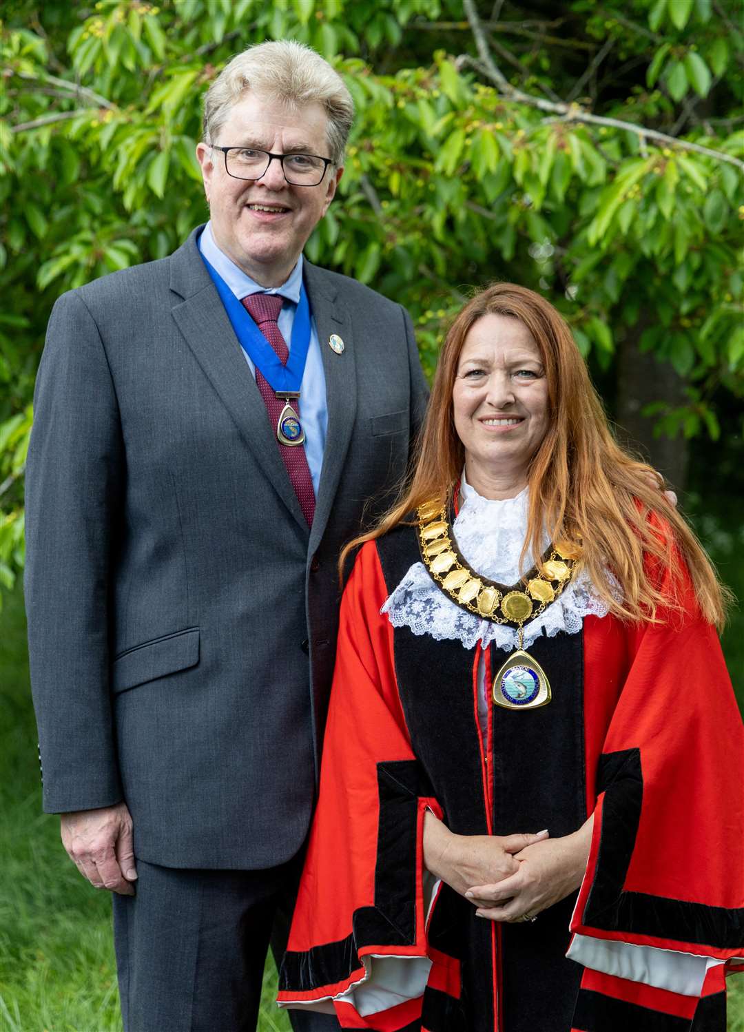 New Mayor of Thatcham Petra Pemberton with Deputy Mayor Mark Lillycrop