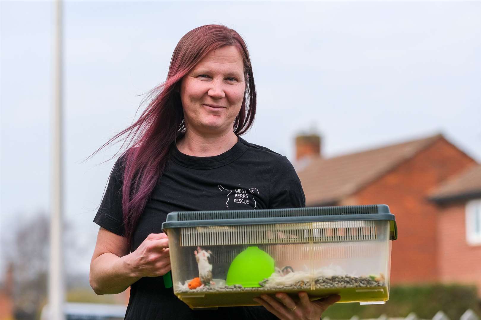 Vikki Harris with rescue mice