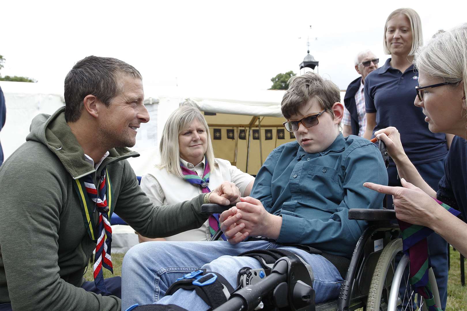 Mr Grylls with one of the new Scouts
