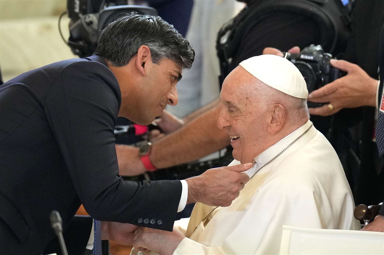 Former prime minister Rishi Sunak met Pope Francis in 2024 (Christopher Furlong/PA)