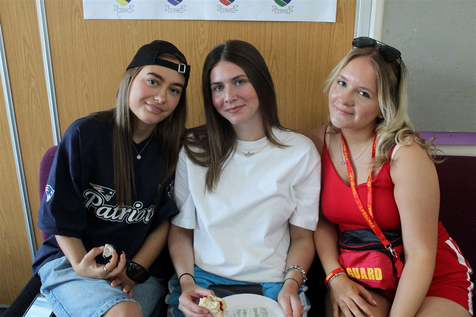 Year 13 students dressed up in the Sixth Form Common Room
