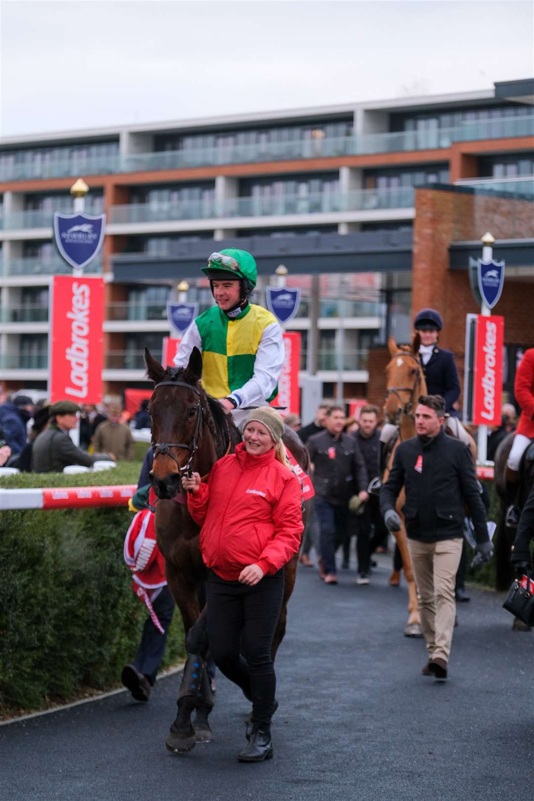 Ladbrokes winter carnival at Newbury Racecourse .Winner of the Ladbrokes Trophy Chase Cloudy Glen.Ref:48-1021. (53361830)