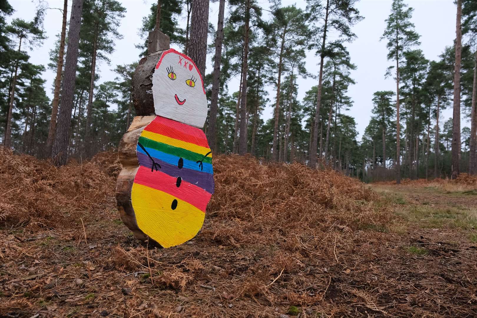 Snowman trail at Englefield Estate.