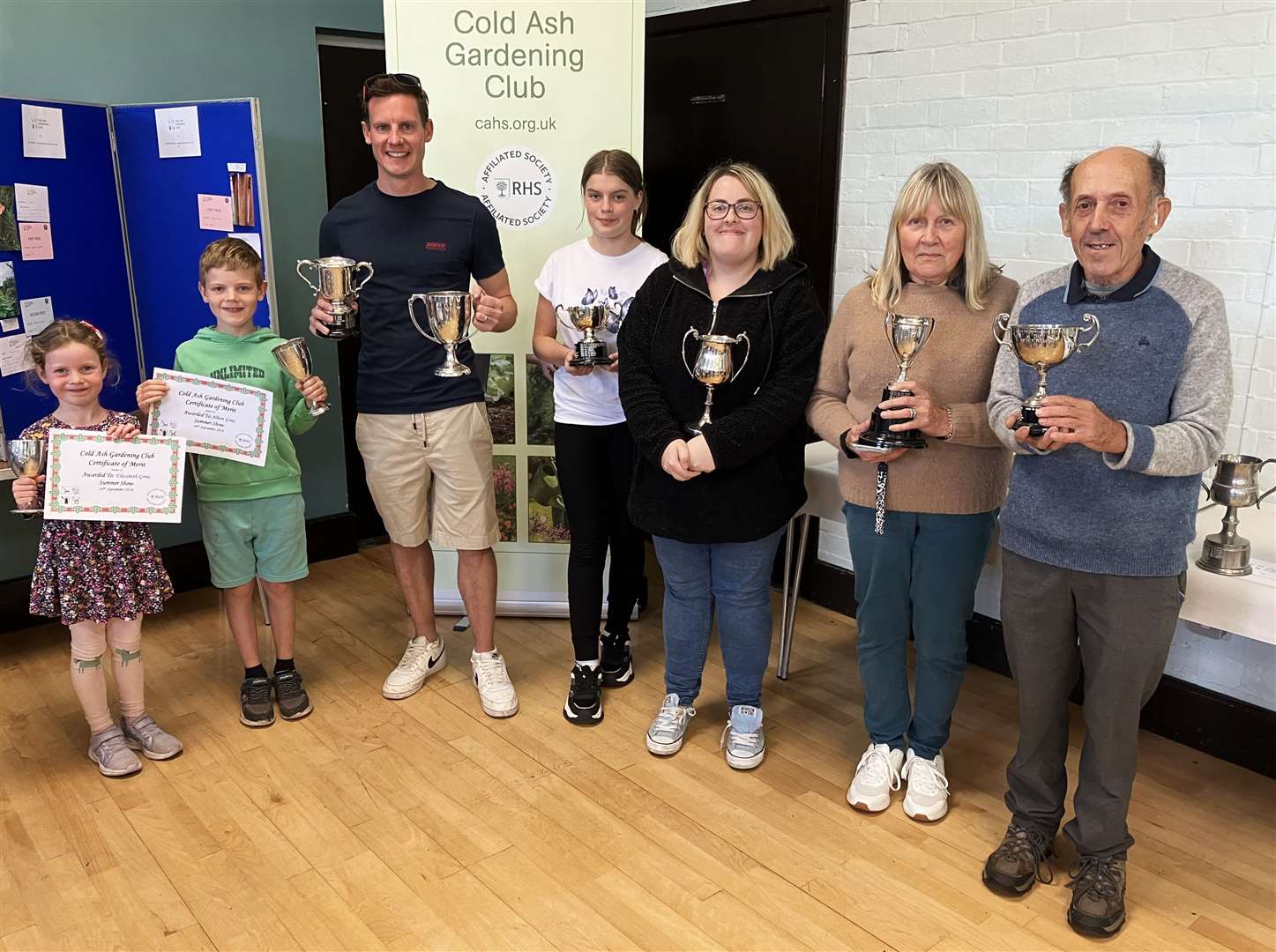Cup winners at Cold Ash Gardening Club summer show. Credit: CAGC
