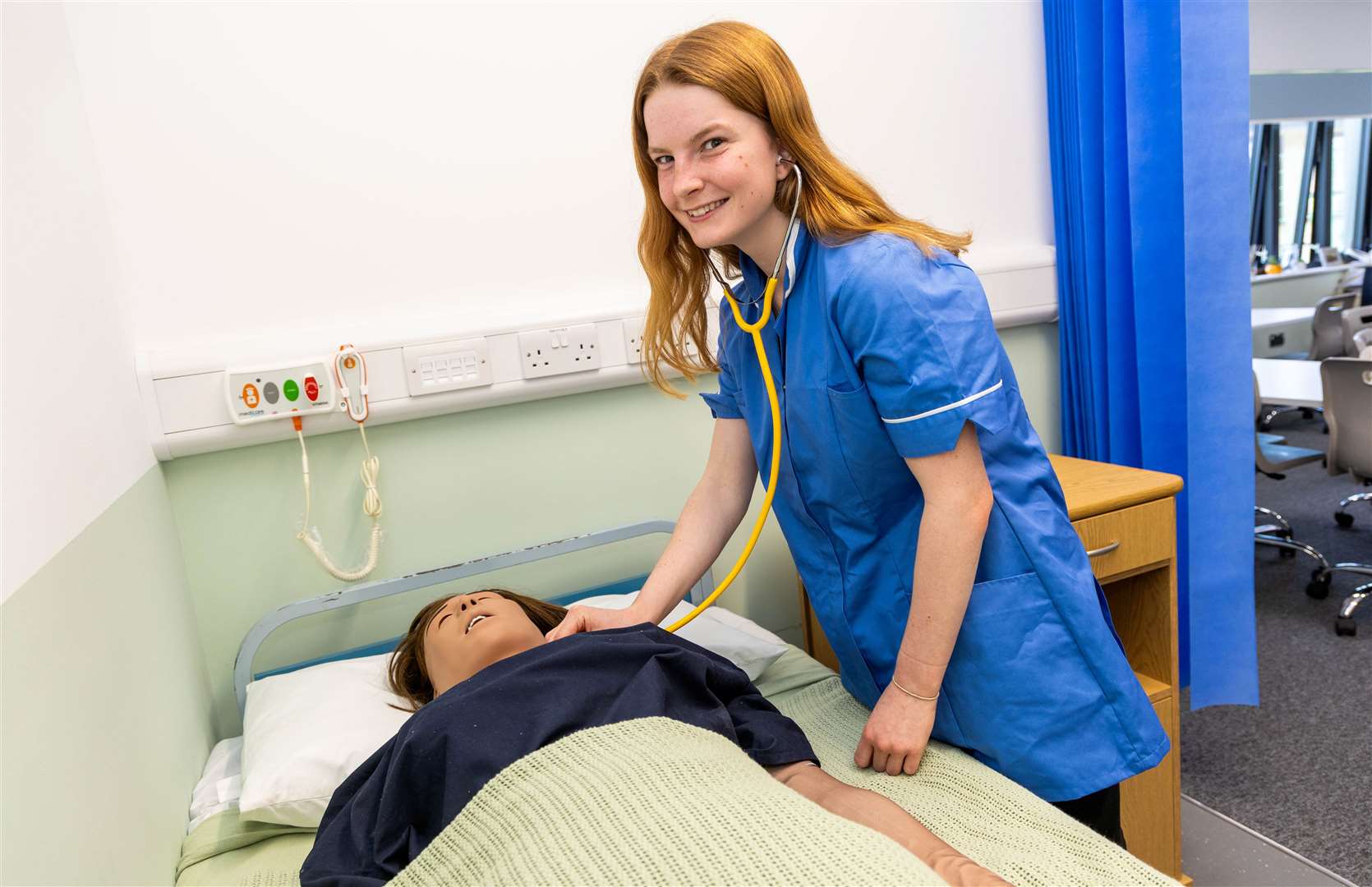 Year 13 health student Alanna said she was nervous starting her placement, but soon immersed herself into the role