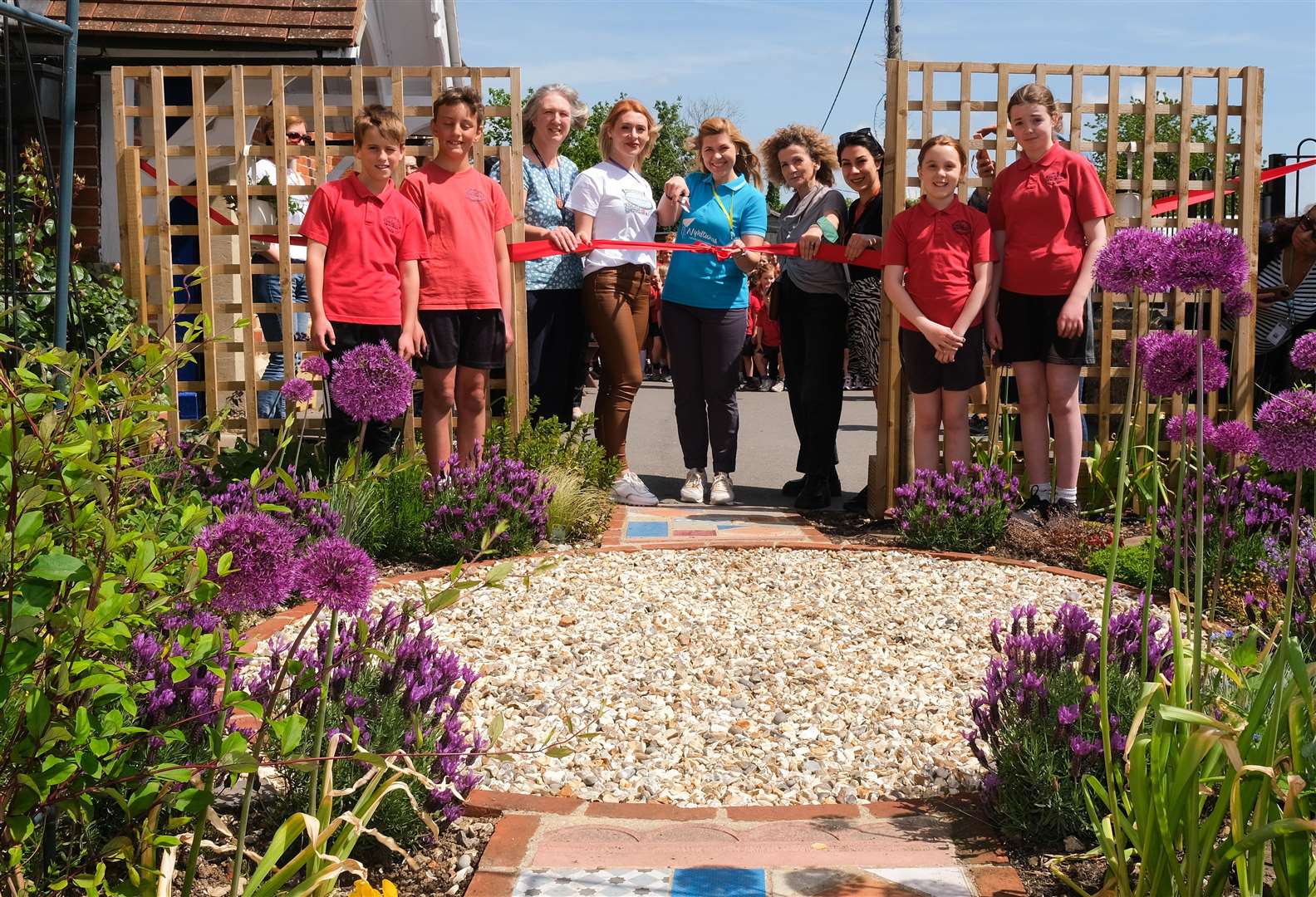 Teachers from around Europe opened the new garden at Welford and Wickham CE Primary School