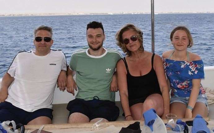 Mr Frame's father Alex said his son adored his family. Family photo