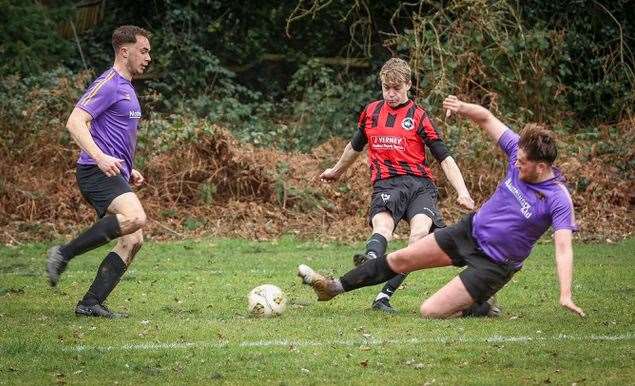NWX and Kingsclere clash in Newbury Sunday League - Photo: Wilf Springer