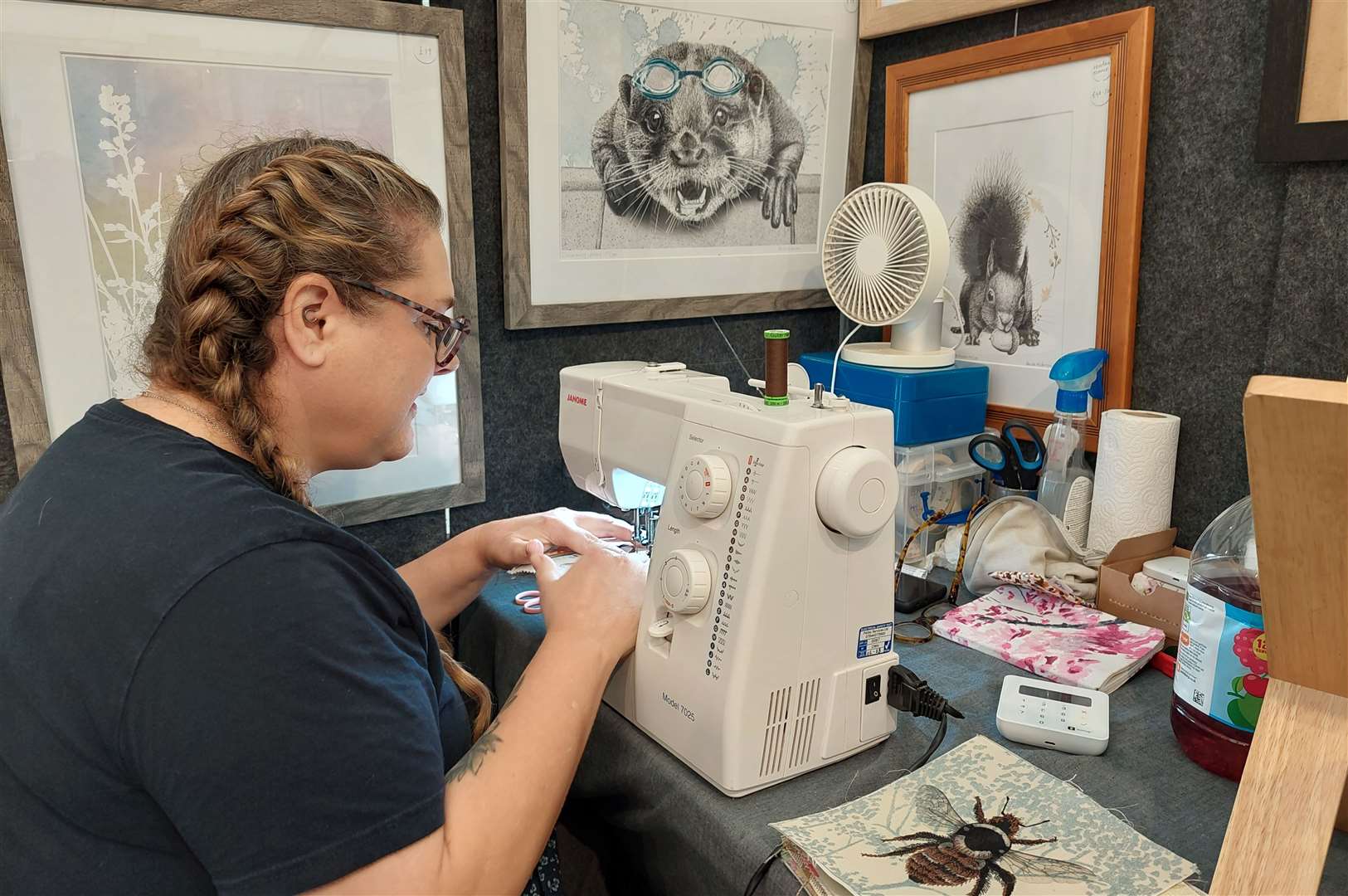 Inside the crafts tent