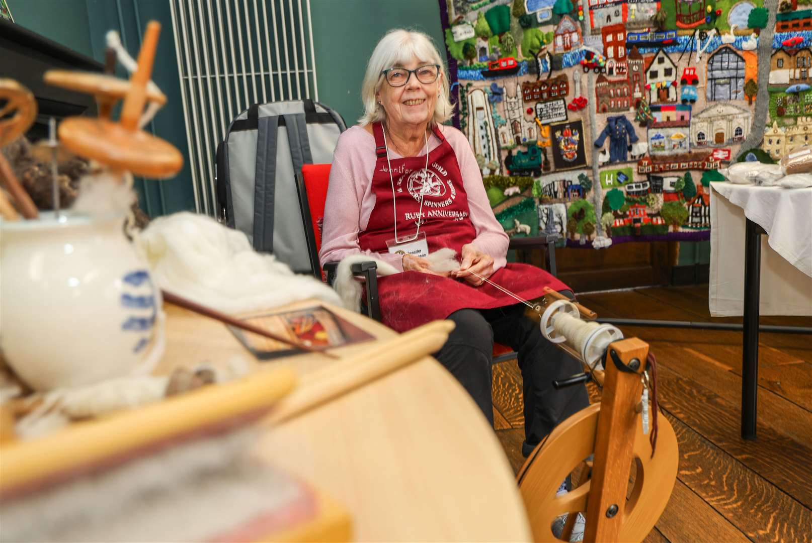 Jennifer Thompson from the Kennet Valley Guild of Weavers, Spinners and Dyers