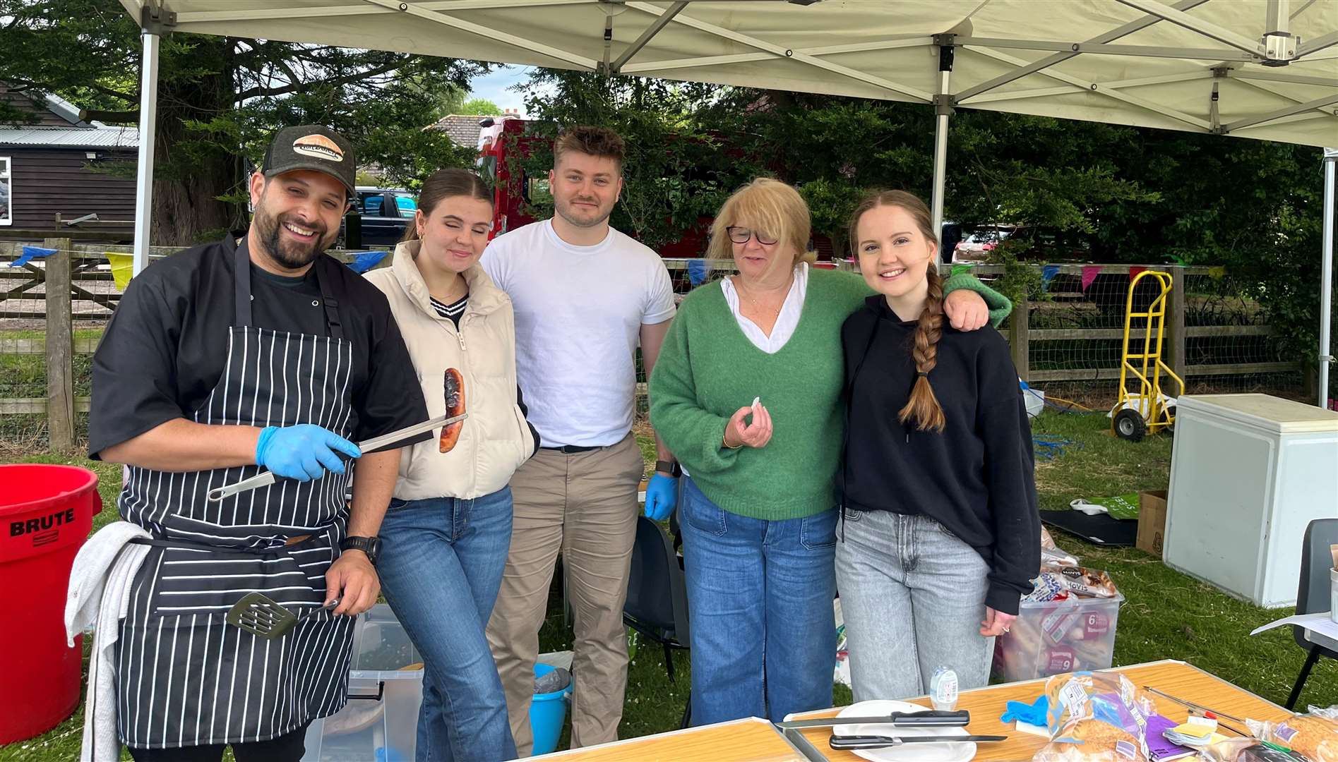 Stallholders pose at Chaddleworth Village Fete