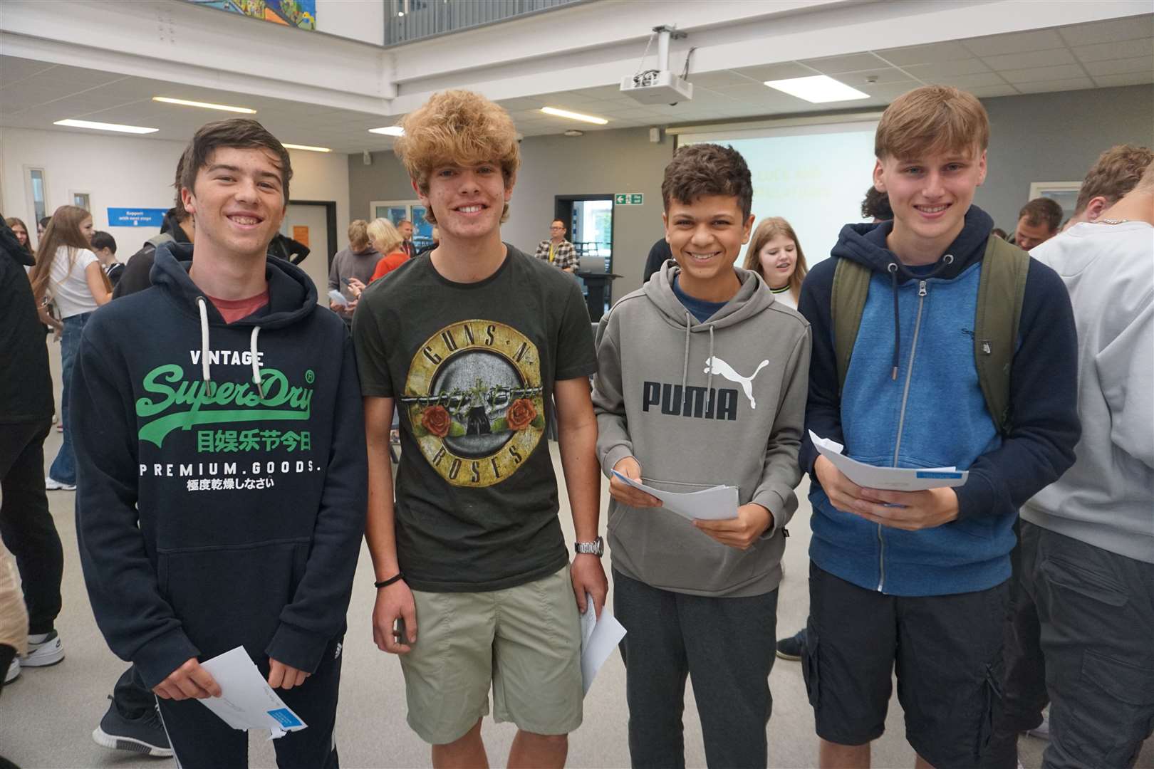 Denefield School pupils pick up their results